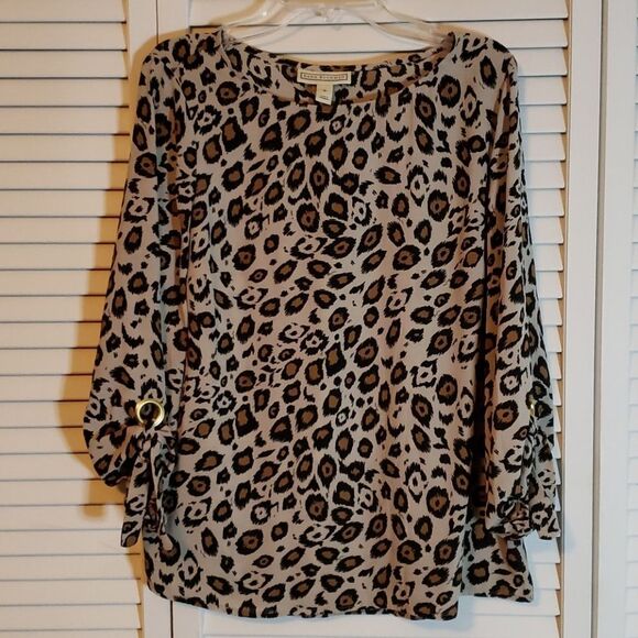 Dana Buchman Animal Print Top - Picture 1 of 4